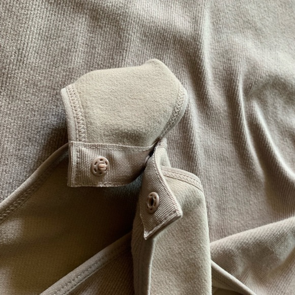 Zara Nude Ribbed Mock Neck Bodysuit - Picture 6 of 9